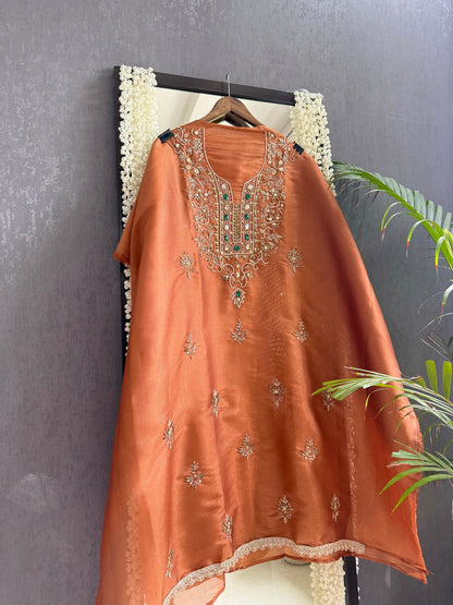 Luxurious dabka bejewelled suit
