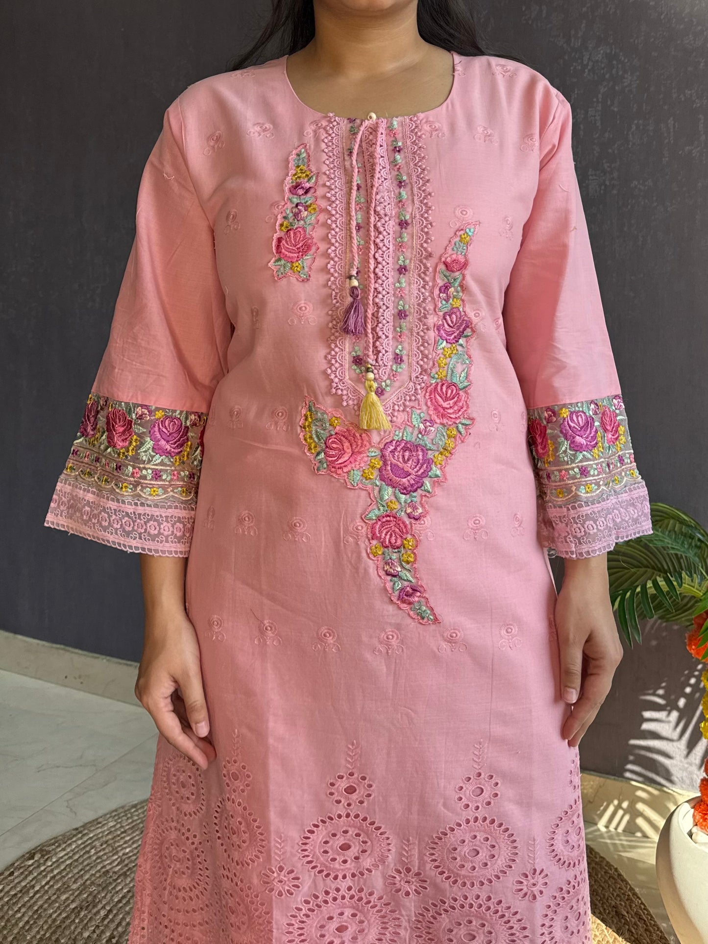 Pakistani schiffili designer suit