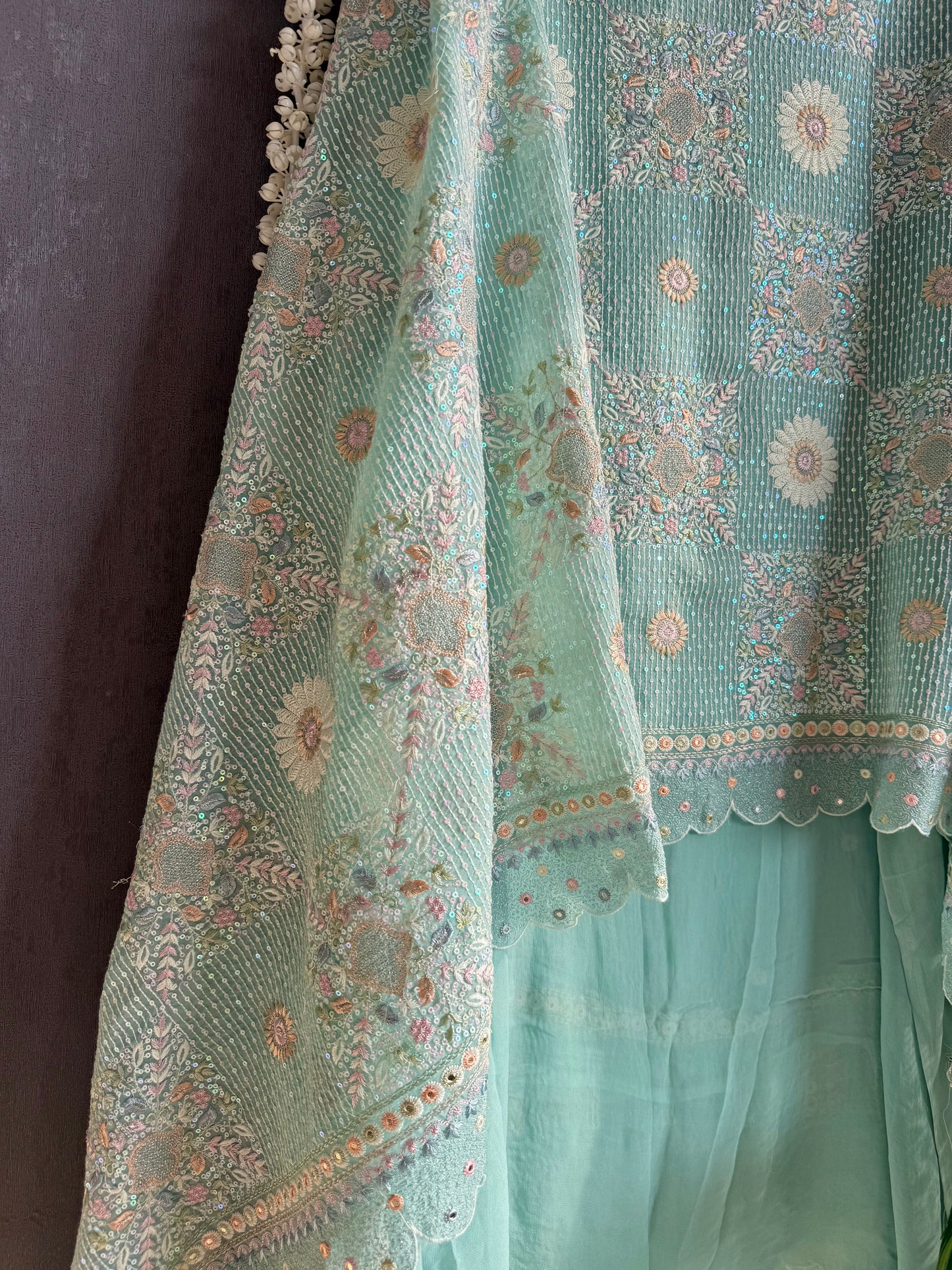 Lucknowi chikankari handwork suit