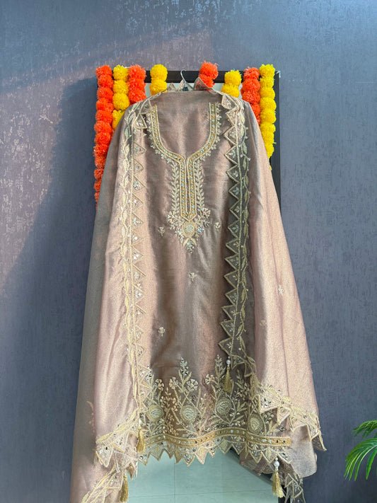 Luxurious Gotapatti Pure Tissue silk suit