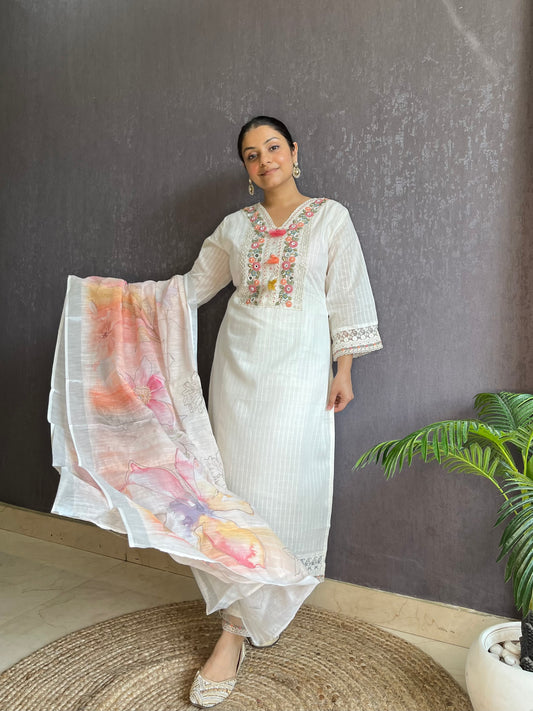Premium cotton designer suit set