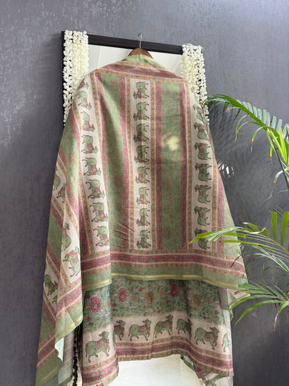 Chanderi pichwai suit
