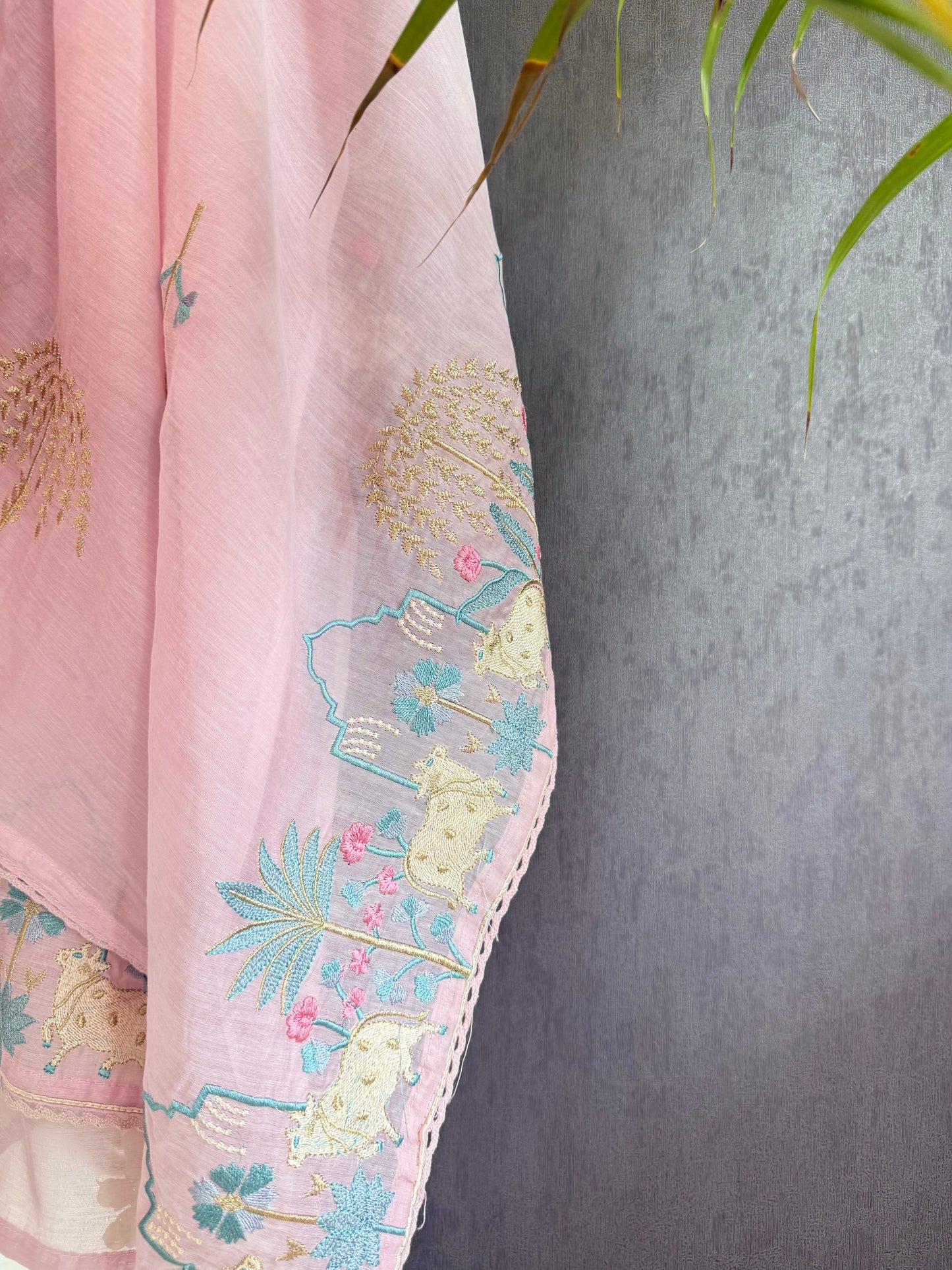 Luxurious Mul chanderi pichwai suit