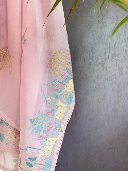 Luxurious Mul chanderi pichwai suit