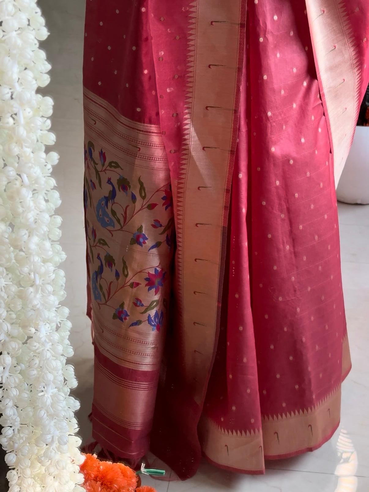 Tussar paithani saree