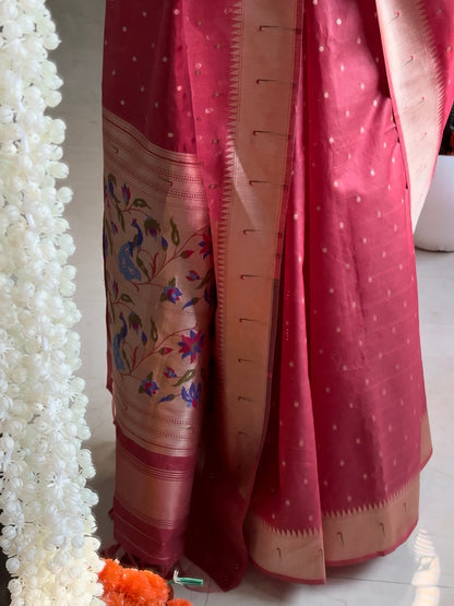 Tussar paithani saree