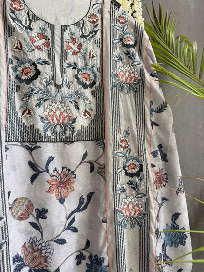 Luxurious Mul chanderi sanaganeri suit