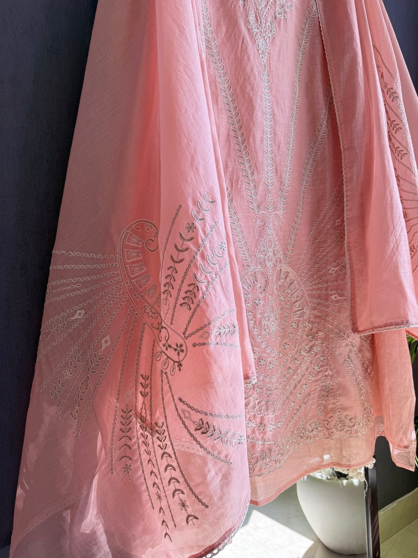 Luxurious Mul chanderi aari work suit