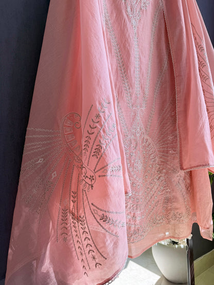 Luxurious Mul chanderi aari work suit