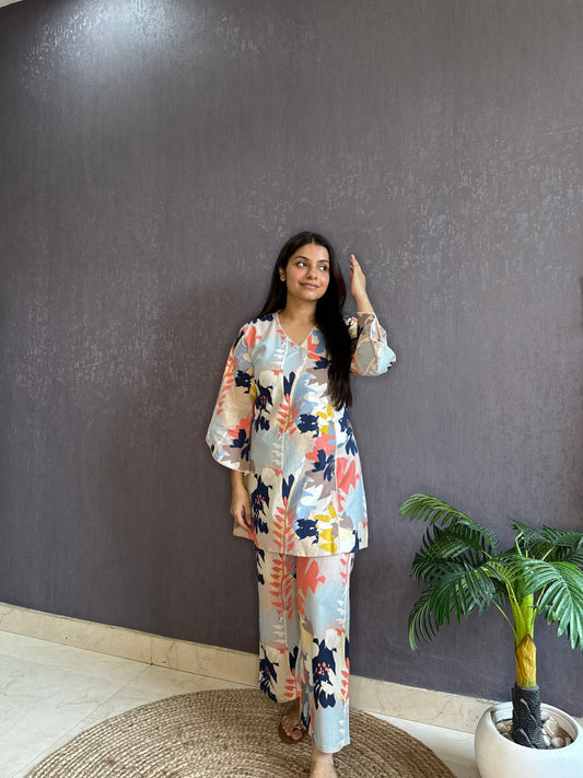 Pure cotton wrap Coord set