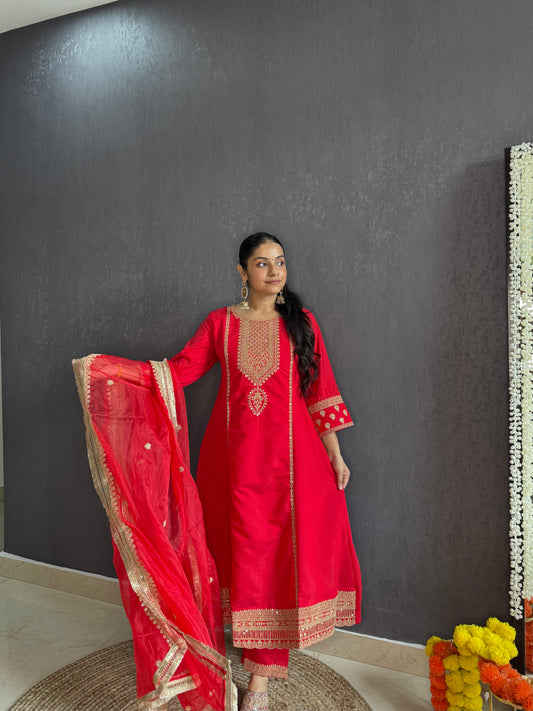 Aline Aari work suit set