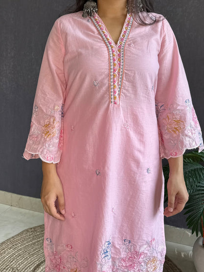 Premium cotton cutwork Coord set