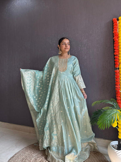 Benarsi Handwork Anarkali suit
