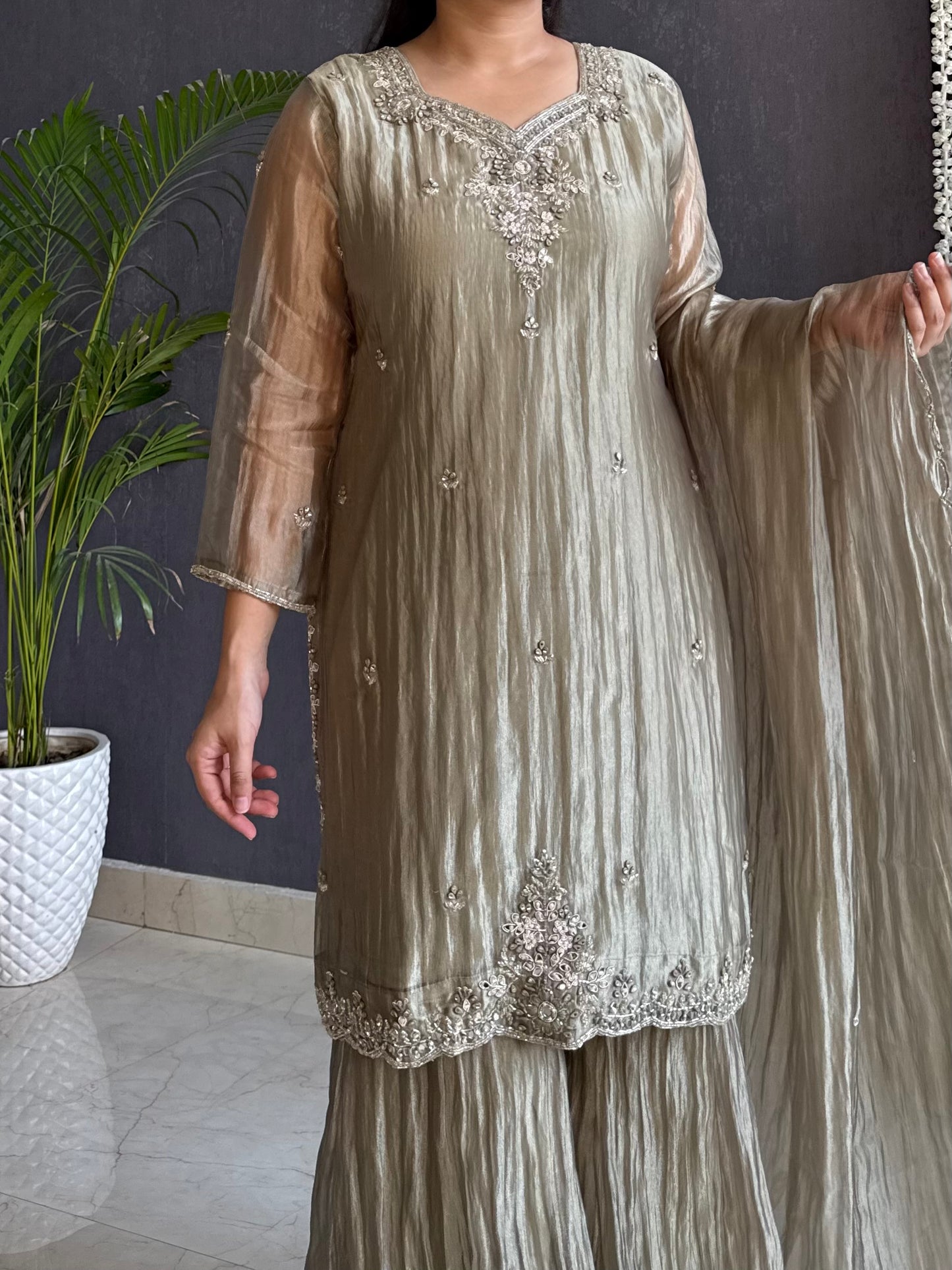 Handwork sharara set