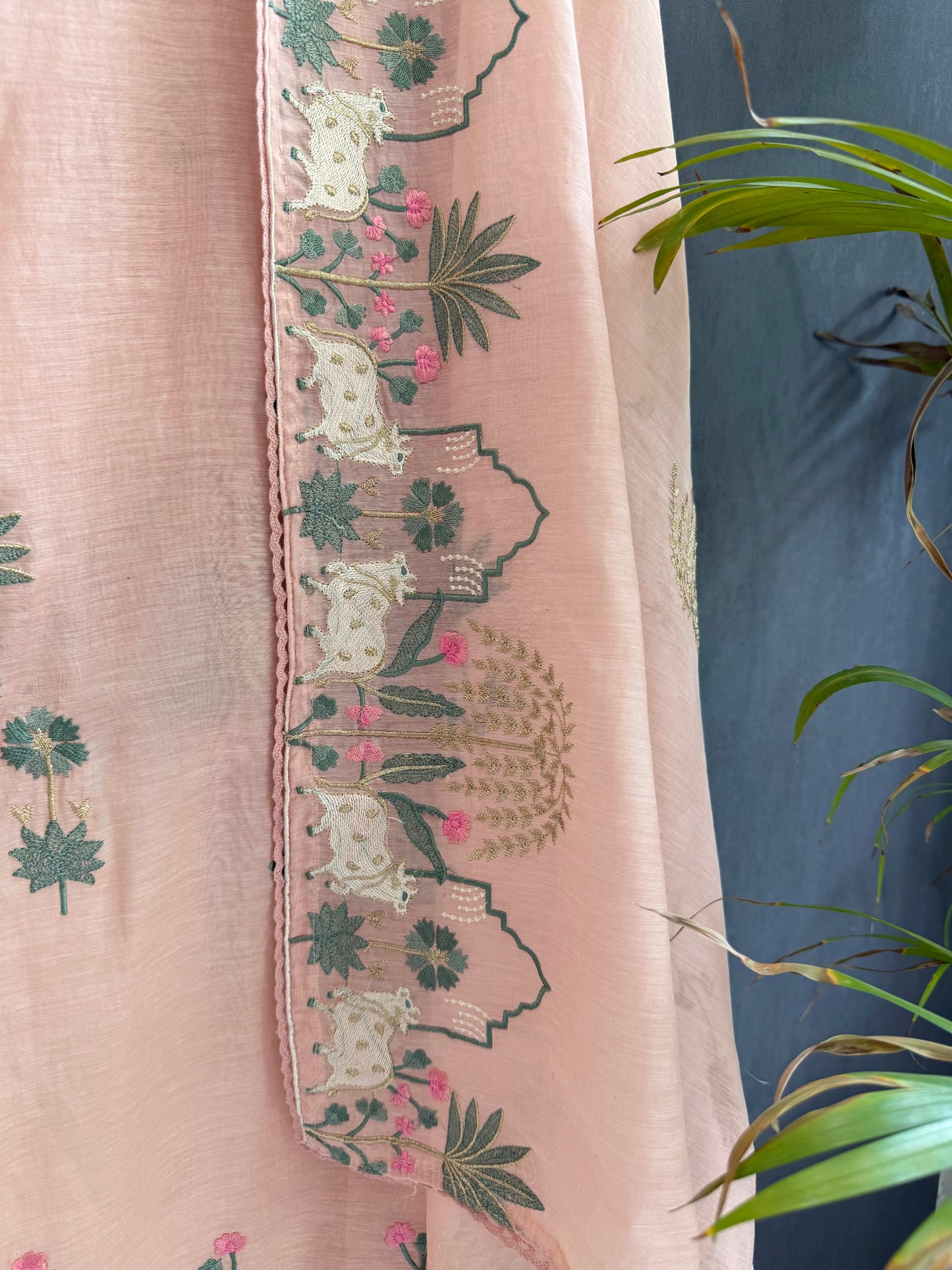 Luxurious Mul chanderi pichwai suit