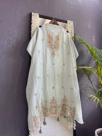 Luxurious Gotapatti Dori work Tissue silk suit