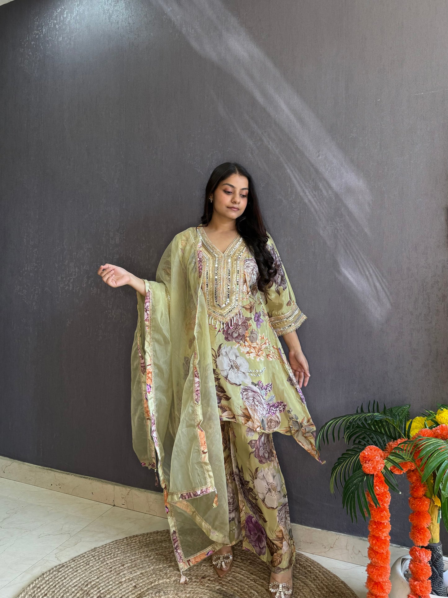 Mirrorwork Pakistani Suit