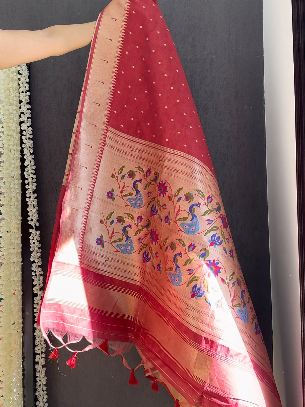 Tussar paithani saree