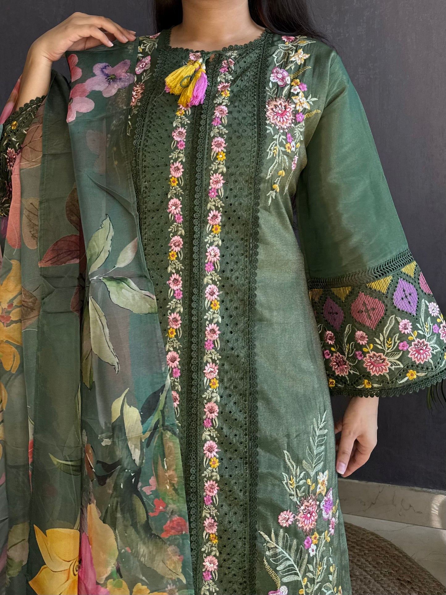 Angrakha Pakistani designer suit