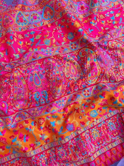 Kashmiri Jamawar Linen saree