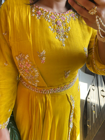 Indo western Drape dress