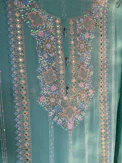 Lucknowi chikankari handwork suit