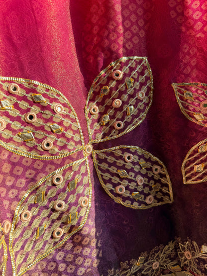Luxurious Bhandej ombré gotapatti suits