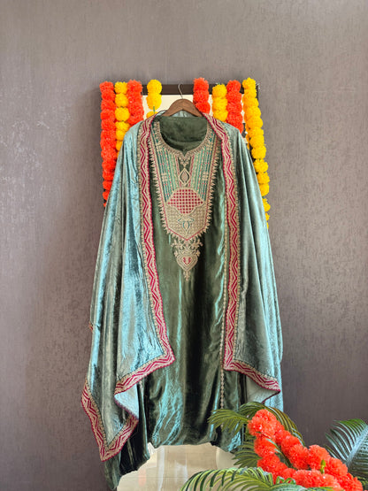 Velvet Marori Aari work suit