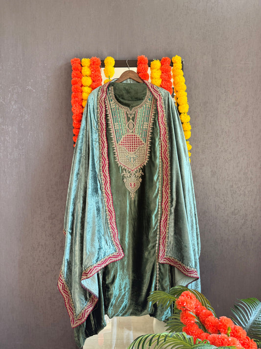 Velvet Marori Aari work suit