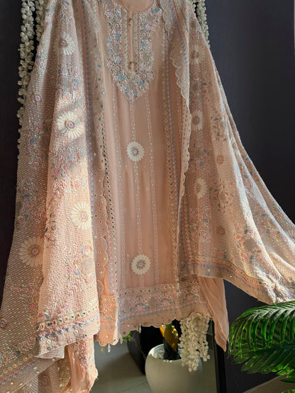 Lucknowi chikankari handwork suit