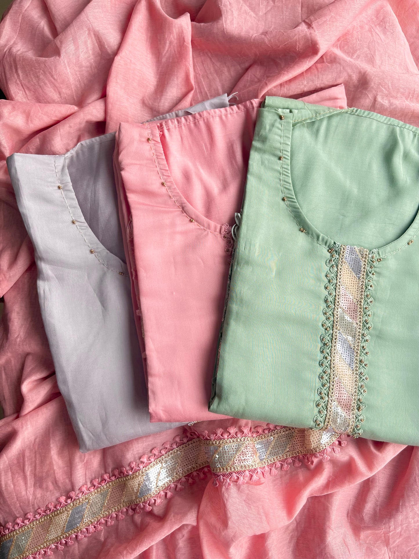 Modal sequins suits