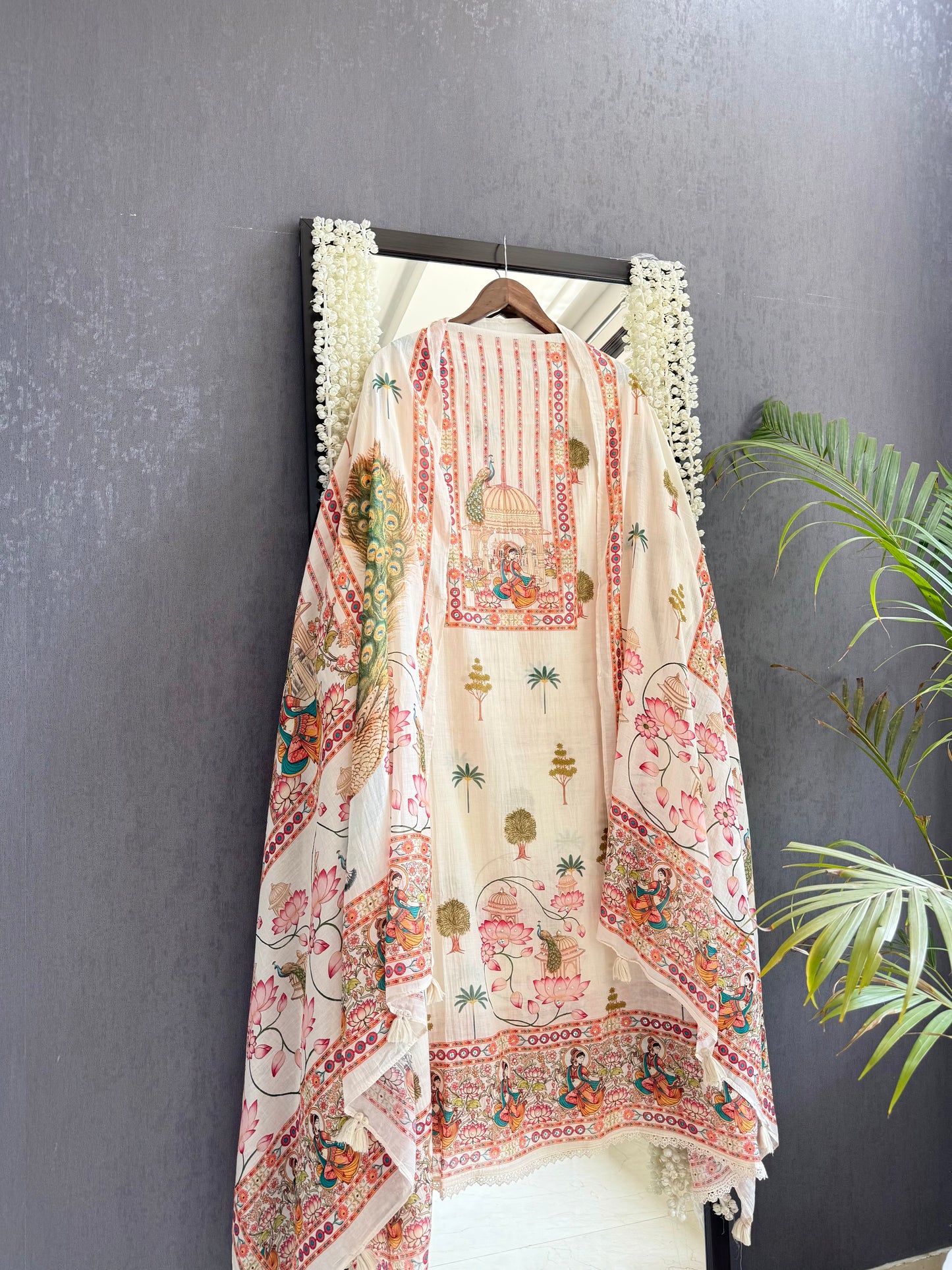 Mulmul cotton divine handwork suit