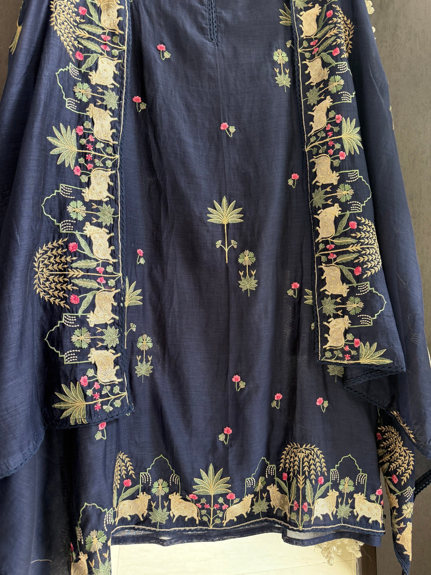 Luxurious Mul chanderi pichwai suit
