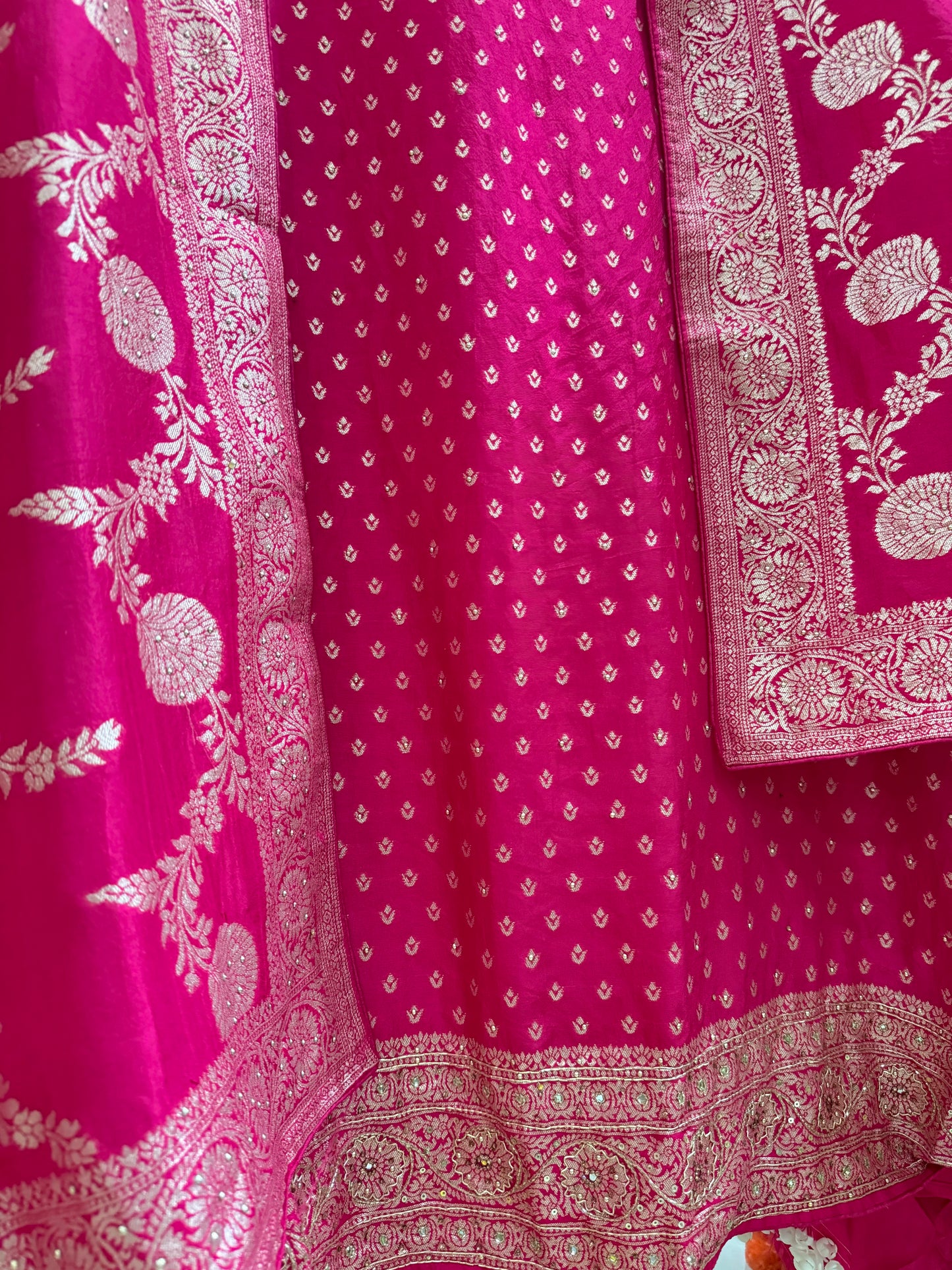 Banarsi handwork silk suit