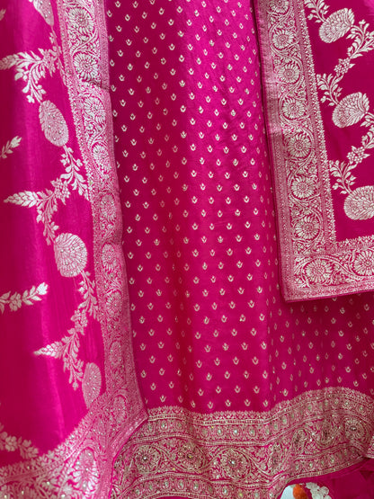 Banarsi handwork silk suit