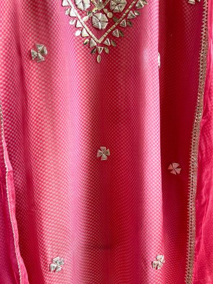 Gotta patti Tissue organza silk suit