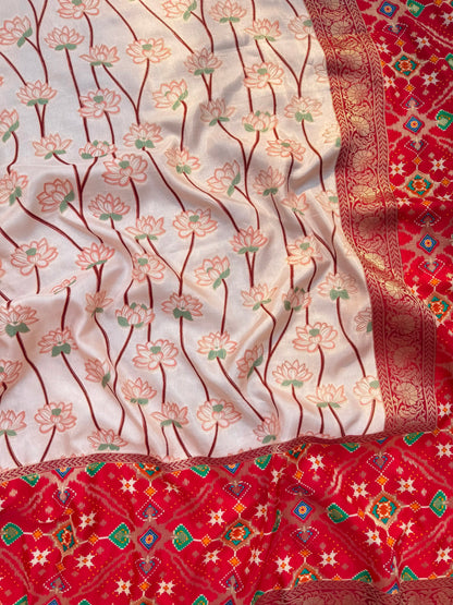 Patola Benarsi lotus saree