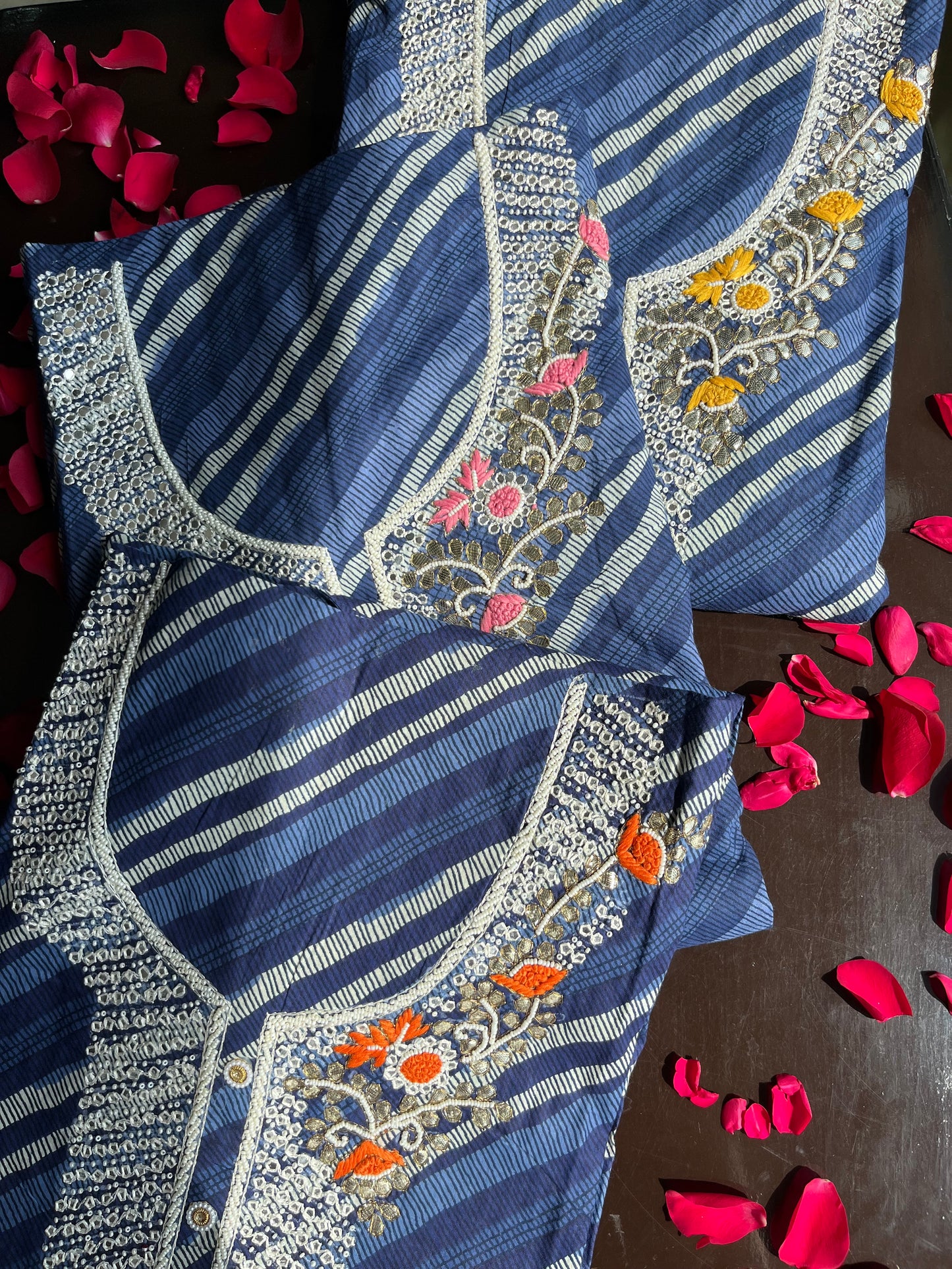 Mulmul cotton handwork suits