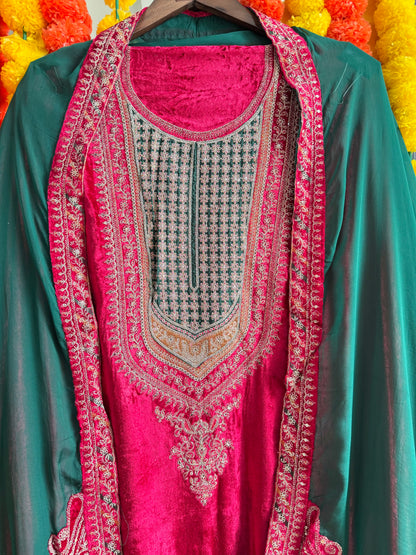 Velvet Marori Aari work suit