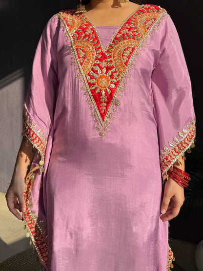 Gotapatti aari work kaftan set
