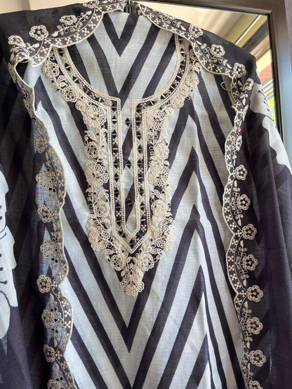 Aari work premium linen suits
