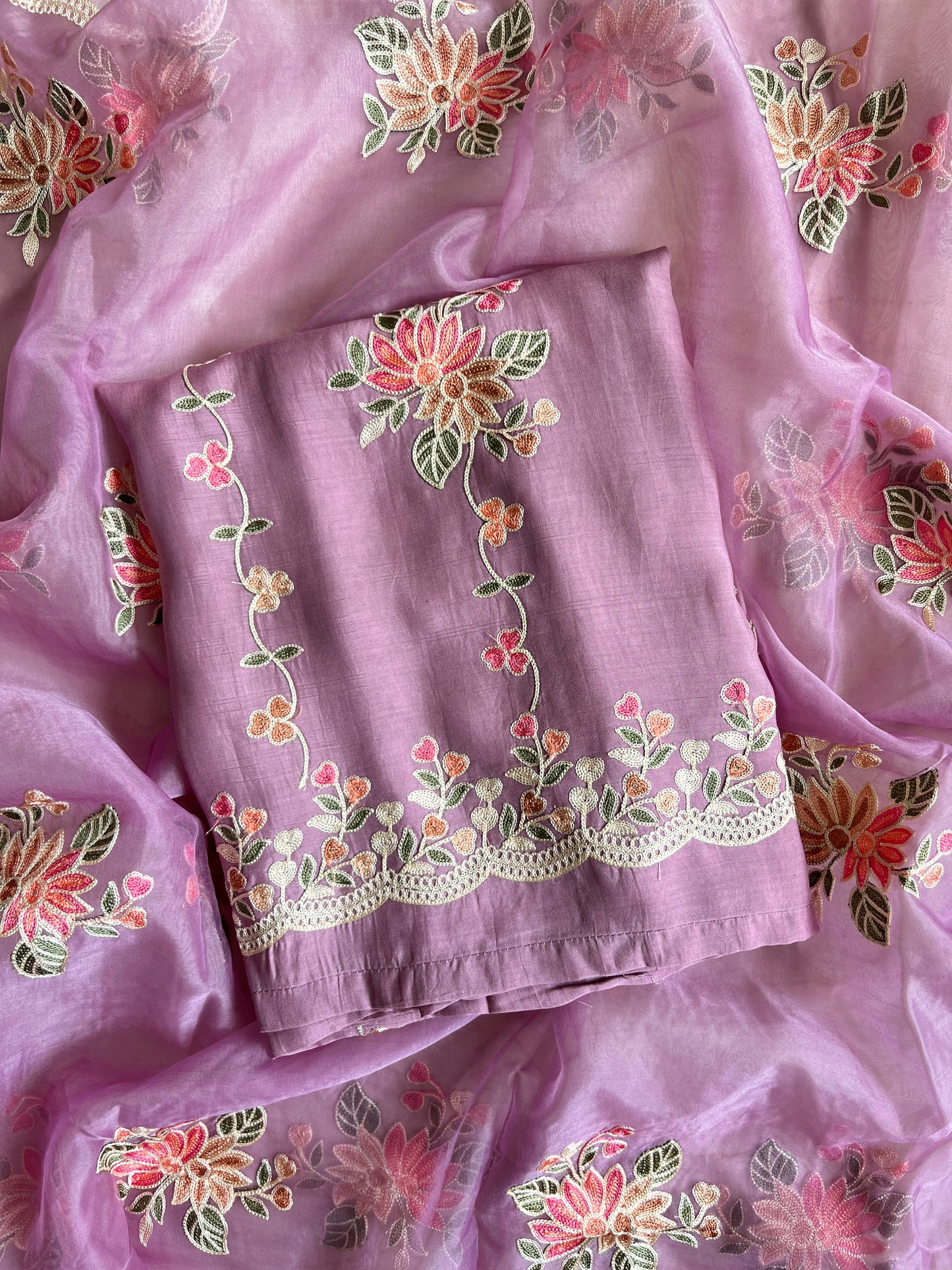 Hearts Aari work suit