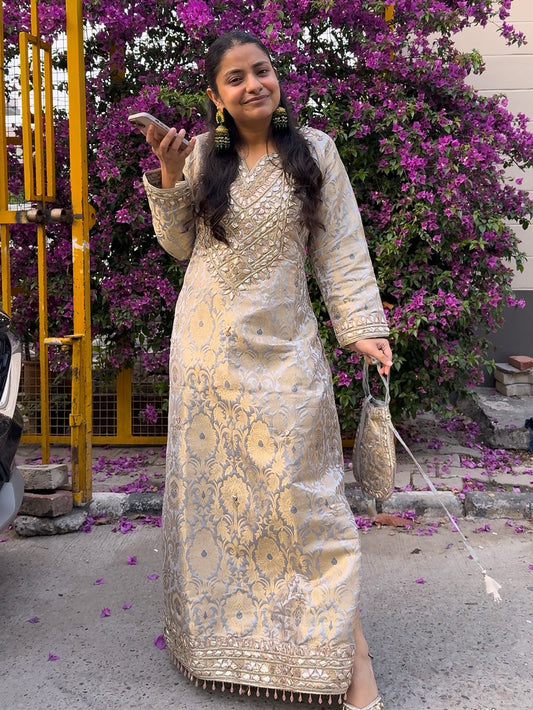 Luxurious gotapatti brocade dress