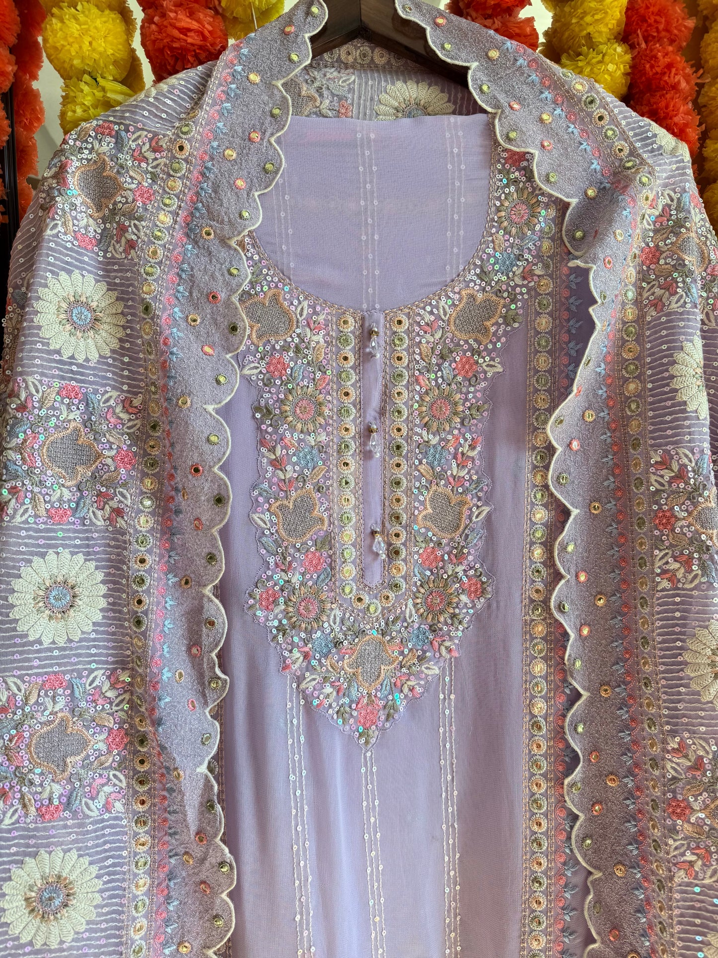 Lucknowi chikankari handwork suit
