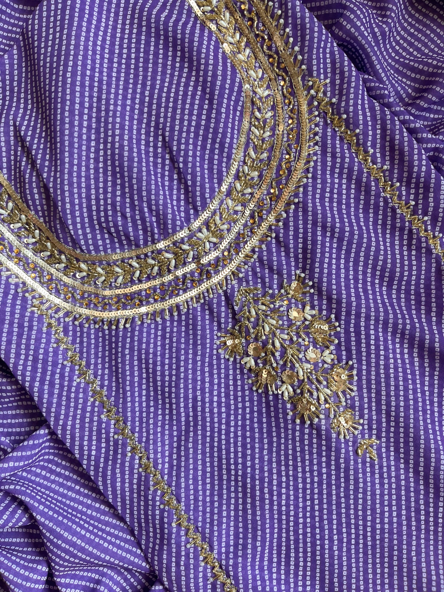 Punjabi Bandhani handwork suits
