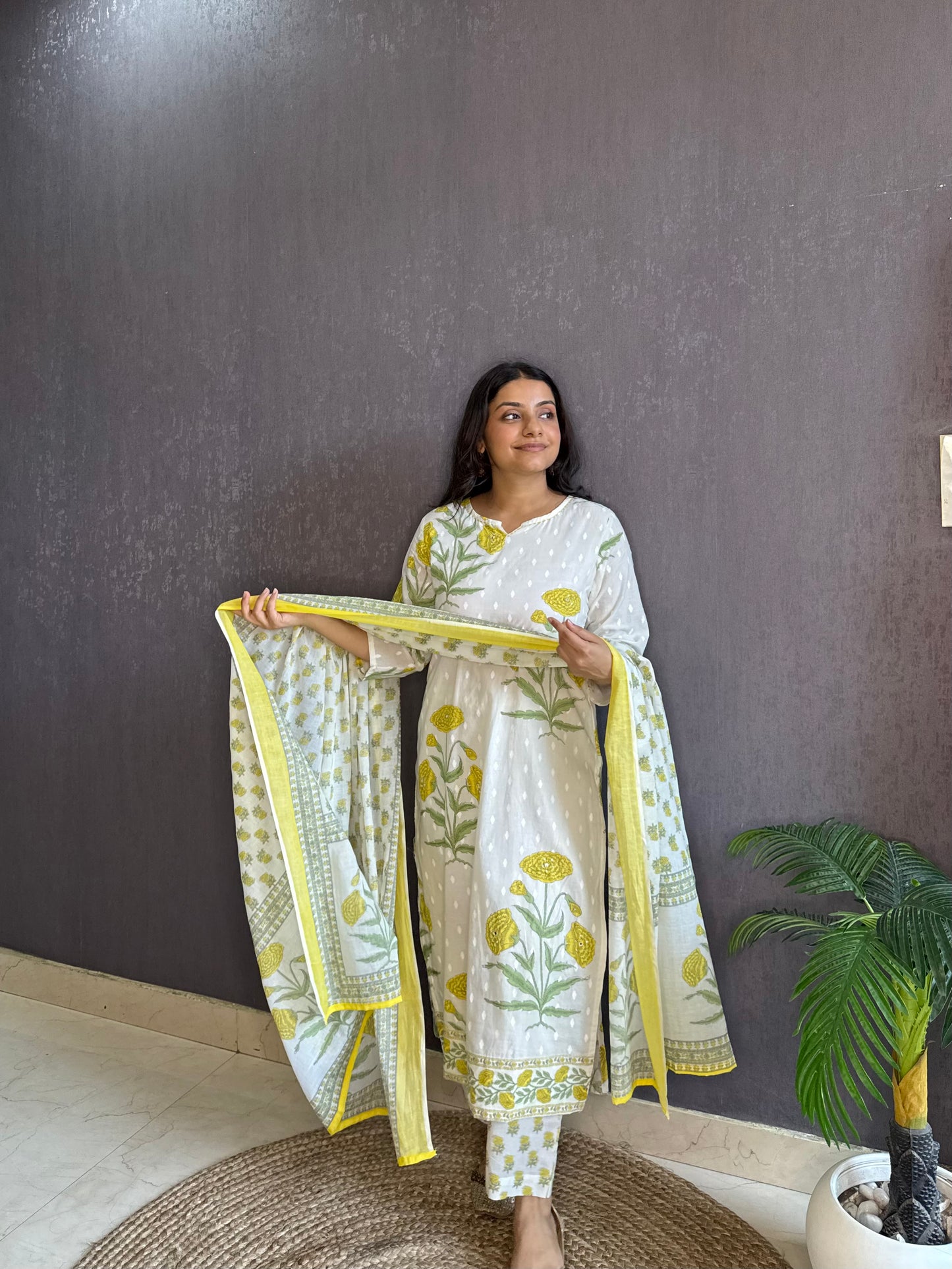 Pure cotton blockprinted kurta set