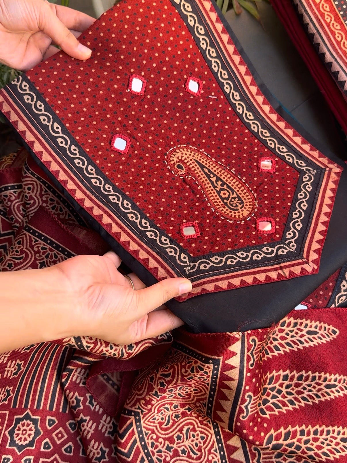 Cotton ajrakh suits