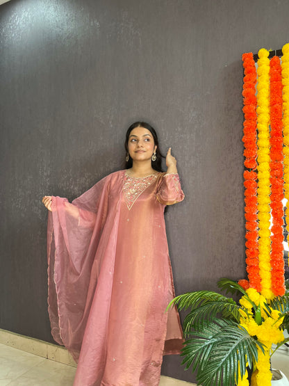 Tissue silk Handwork suit set