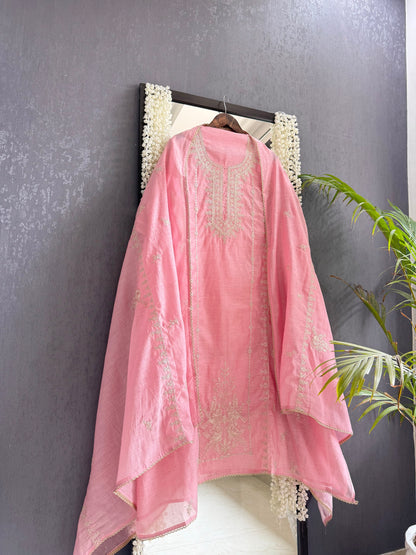 Luxurious Mul chanderi dori sitara suit
