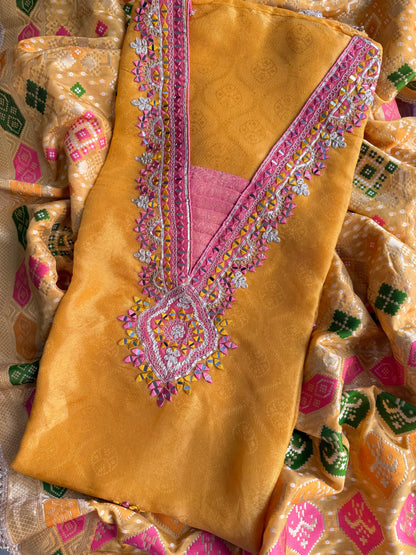 Luxurious patola kanjivaram silk suit
